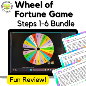No Prep Wheel of Fortune Phonics Game Bundle for Steps 1-6, Wilson Reading System Aligned