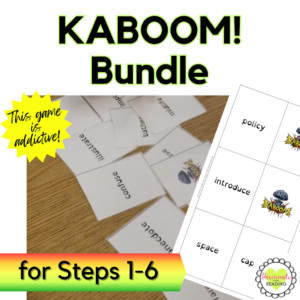 Kaboom! Bundle of Phonics Card Games for Steps 1- 6, Wilson Reading System Aligned