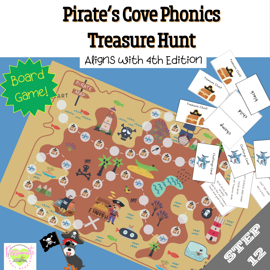Reading System Step 12- Treasure Hunt Board Game- Lo Prep Advanced Phonics Fun Review