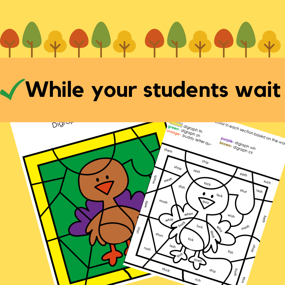 No Prep Thanksgiving Color By Code Bundle for Steps1-6, Wilson Reading System Aligned - Image 4