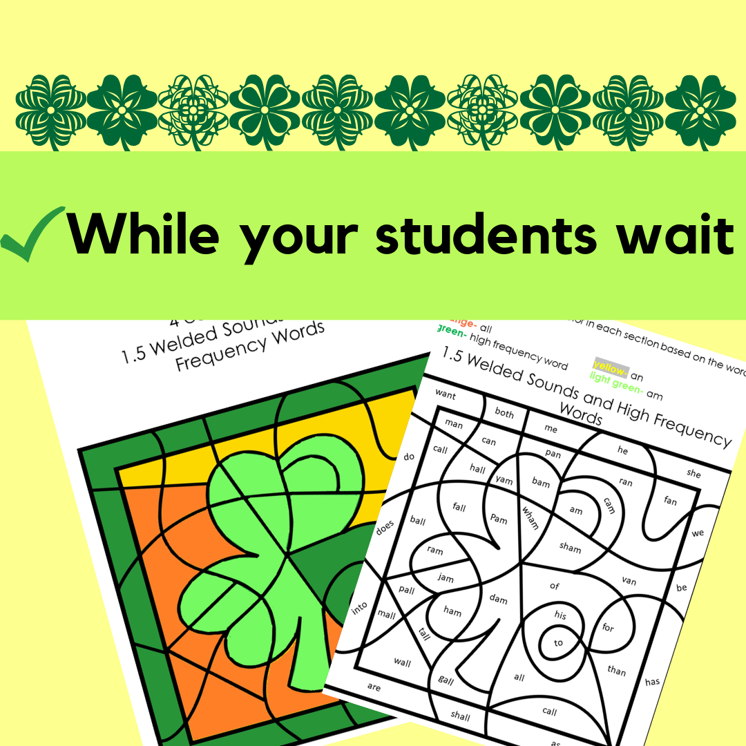 No Prep St. Patrick’s Day Color By Code Bundle for Steps1-6, Wilson ...