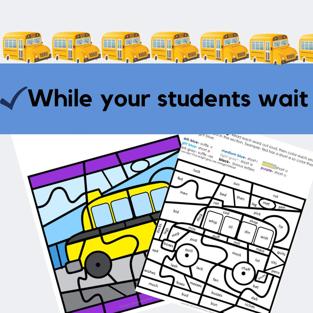 No Prep Back to School Color By Code Bundle for Steps1-6, Wilson Reading System Aligned - Image 3