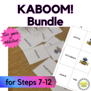 Kaboom! Bundle of Phonics Card Games for Steps 7-12, Wilson Reading System Aligned