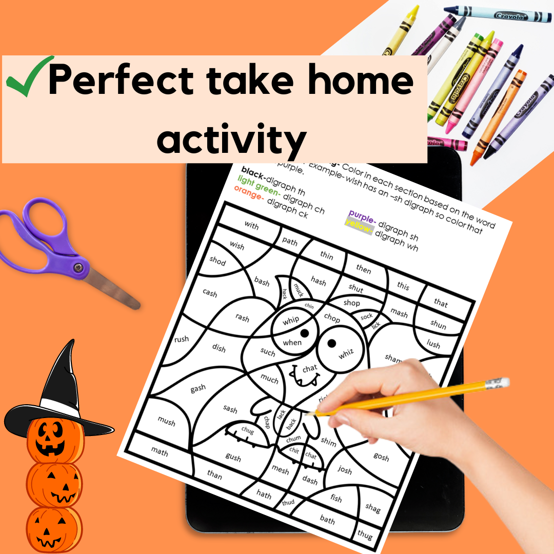 No Prep Halloween Color By Code Bundle for Steps1-6, Wilson Reading System Aligned - Image 4