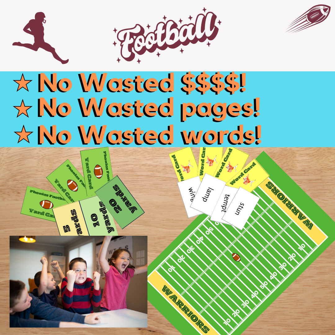 Football Frenzy Board Game Bundle for Steps 1-6, Wilson Reading System Aligned - Image 4