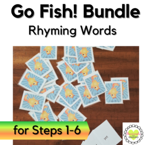 Go Fish Rhyming Game Bundle Aligns with Steps 1-6, Wilson Reading System Aligned