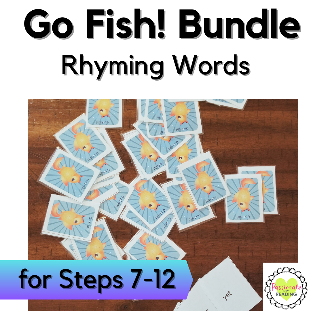 Go Fish Rhyming Game Bundle Aligns with Steps 7-12, Wilson Reading System Aligned