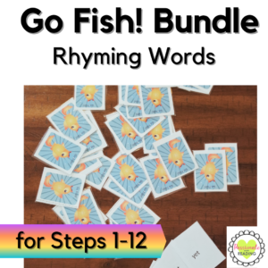 Go Fish Rhyming Game Bundle Aligns with Steps 1-12, Wilson Reading System Aligned