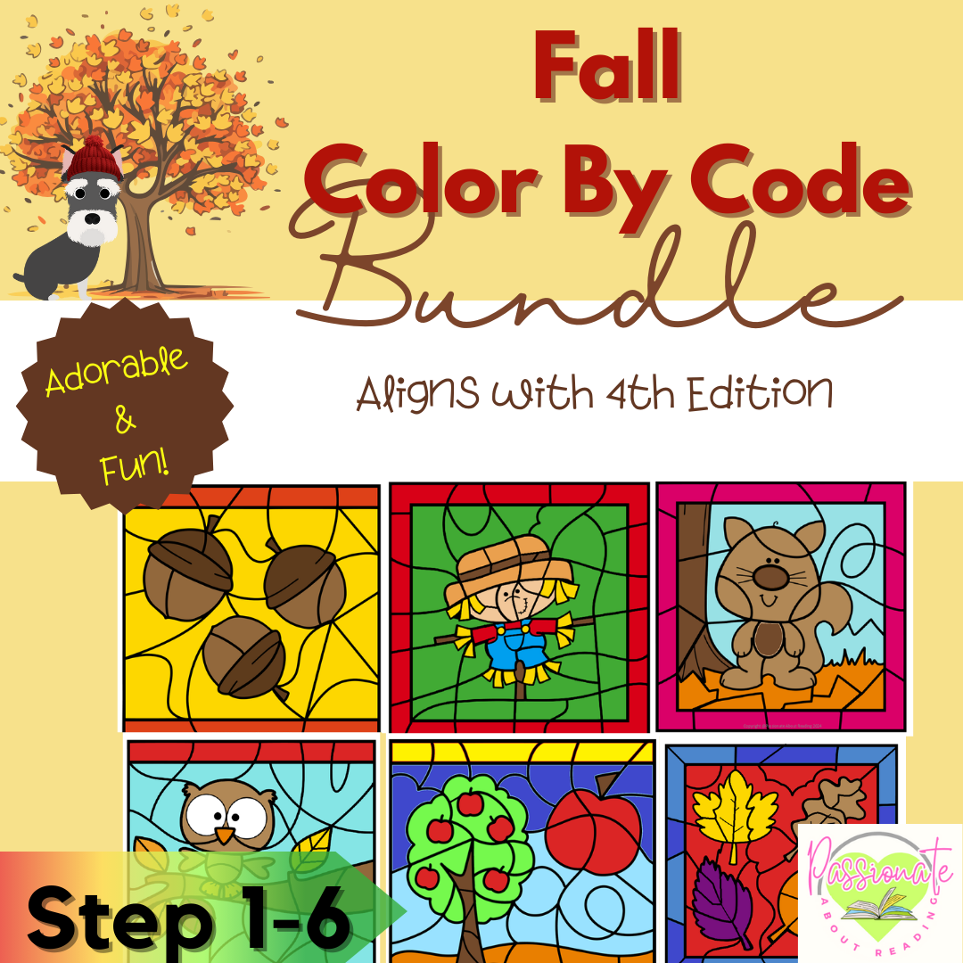 No Prep Fall Color By Code Bundle for Steps1-6, Wilson Reading System ...