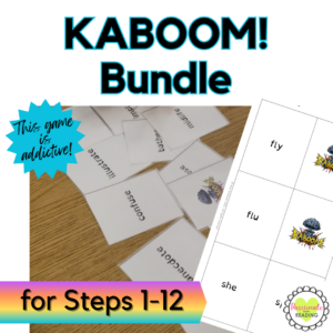 Kaboom! Bundle of Phonics Card Games for Steps 1-12, Wilson Reading System Aligned