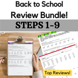 No Prep Back to School Phonics Review Bundle for Steps 1-9, Wilson Reading System Aligned