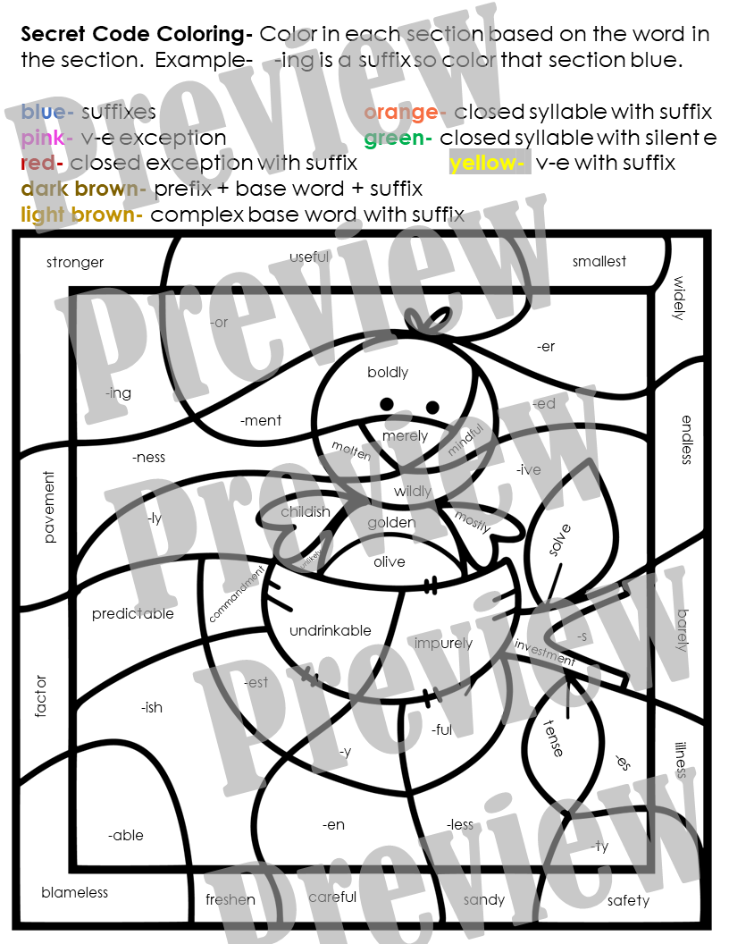 No Prep Spring Color By Code Bundle for Steps1-6, Wilson Reading System Aligned - Image 4