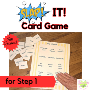 SLAP It! for Step 1/CVC, -an, -am, -all, suffix -s & -es Fun Phonics Review Game
