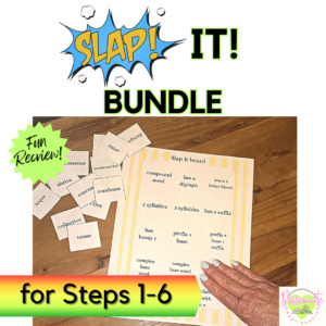 Reading System SLAP It! Bundle Step 1-6 CVC, open, VCe, _le Syllables Fun Review