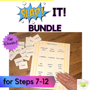 Reading System SLAP It! Bundle Steps 7-12 Advanced Phonics Review Card Game